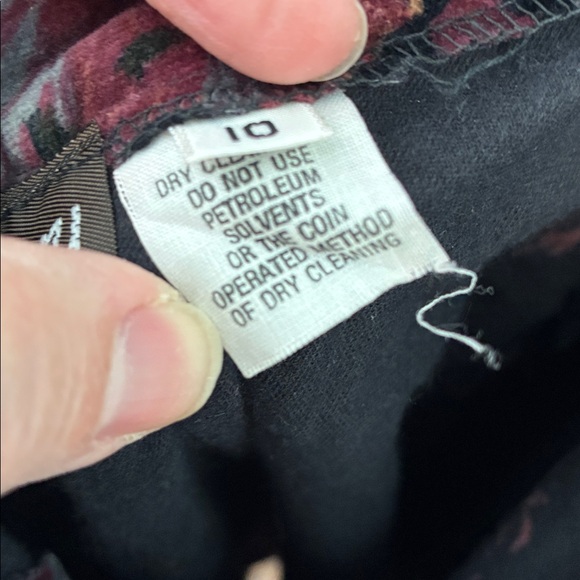 Haberdashery by personal Vintage sz 10 Floral Velvet Midi Skirt euc - Picture 5 of 8